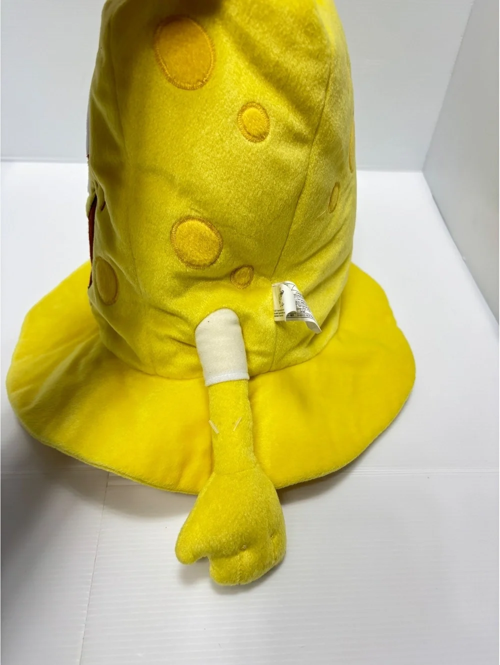 SpongeBob SquarePants Plush Character Large Yellow Bucket Hat GUC